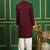 Men purple embroidered cotton kurta pajama