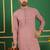 Men purple embroidered cotton kurta pajama