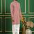 Men purple embroidered cotton kurta pajama