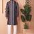 Men blue embroidered silk blend kurta pajama