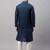 Men green woven silk blend kurta jacket set