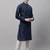 Men green woven silk blend kurta jacket set