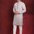 Men grey embroidered viscose rayon kurta pajama