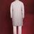Men grey embroidered viscose rayon kurta pajama