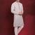 Men grey embroidered viscose rayon kurta pajama