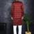 Men maroon embroidered cotton silk kurta pajama