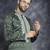 Men green embroidered cotton silk kurta pajama