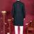 Men green embroidered viscose rayon kurta pajama