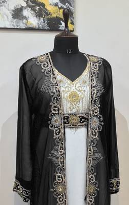 Black Georgette Embroidered Zari Work Islamic Clothing 2