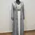 Gray & White color Full Sleeves Handmade Two Piece Jacket Style Moroccan Kaftan