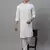 Men white embroidered rayon kurta pajama