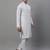 Men white embroidered rayon kurta pajama