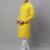 Men yellow embroidered rayon kurta pajama