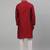Men maroon embroidered silk blend kurta pajama