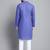 Men blue solid cotton kurta pajama