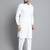 Men white solid cotton kurta pajama