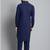 Men blue solid cotton kurta pajama