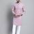 Men purple embroidered cotton kurta pajama