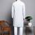 Men blue embroidered cotton kurta pajama