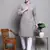 Men grey embroidered cotton kurta pajama