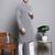 Men blue embroidered cotton kurta pajama