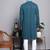 Men blue embroidered cotton kurta pajama