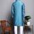 Men blue woven silk blend kurta pajama
