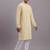 Men yellow embroidered cotton kurta pajama