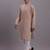 Men beige solid cotton kurta pajama