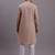 Men beige solid cotton kurta pajama