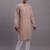 Men beige solid cotton kurta pajama