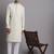 Men yellow embroidered cotton kurta pajama
