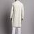 Men yellow embroidered cotton kurta pajama