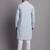 Men blue embroidered cotton kurta pajama