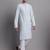 Men blue embroidered cotton kurta pajama