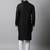 Men black embroidered cotton kurta pajama