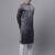 Men blue woven silk blend kurta pajama