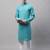 Men green solid cotton kurta pajama