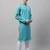 Men green solid cotton kurta pajama