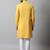 Men yellow embroidered cotton kurta pajama