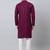 Men purple embroidered cotton kurta pajama