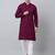 Men purple embroidered cotton kurta pajama