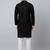 Men black embroidered cotton kurta pajama