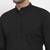 Men black solid cotton kurta pajama