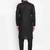 Men black solid cotton kurta pajama