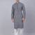 Men blue embroidered blended cotton kurta pajama