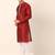 Men maroon embroidered silk blend kurta pajama