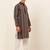 Men purple embroidered blended cotton kurta pajama