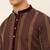 Men purple embroidered blended cotton kurta pajama