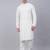 Men white embroidered viscose rayon kurta pajama